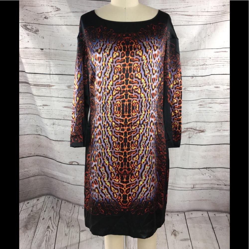 Just Cavalli by robert Cavalli real silk print shift dress NWOT.